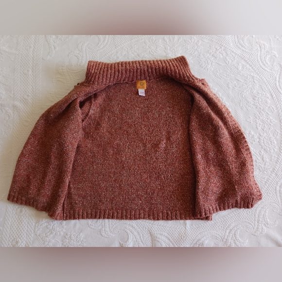 Ruby Rd. Rust Colored Cardigan Three Quarter Sleeves - Picture 4 of 7